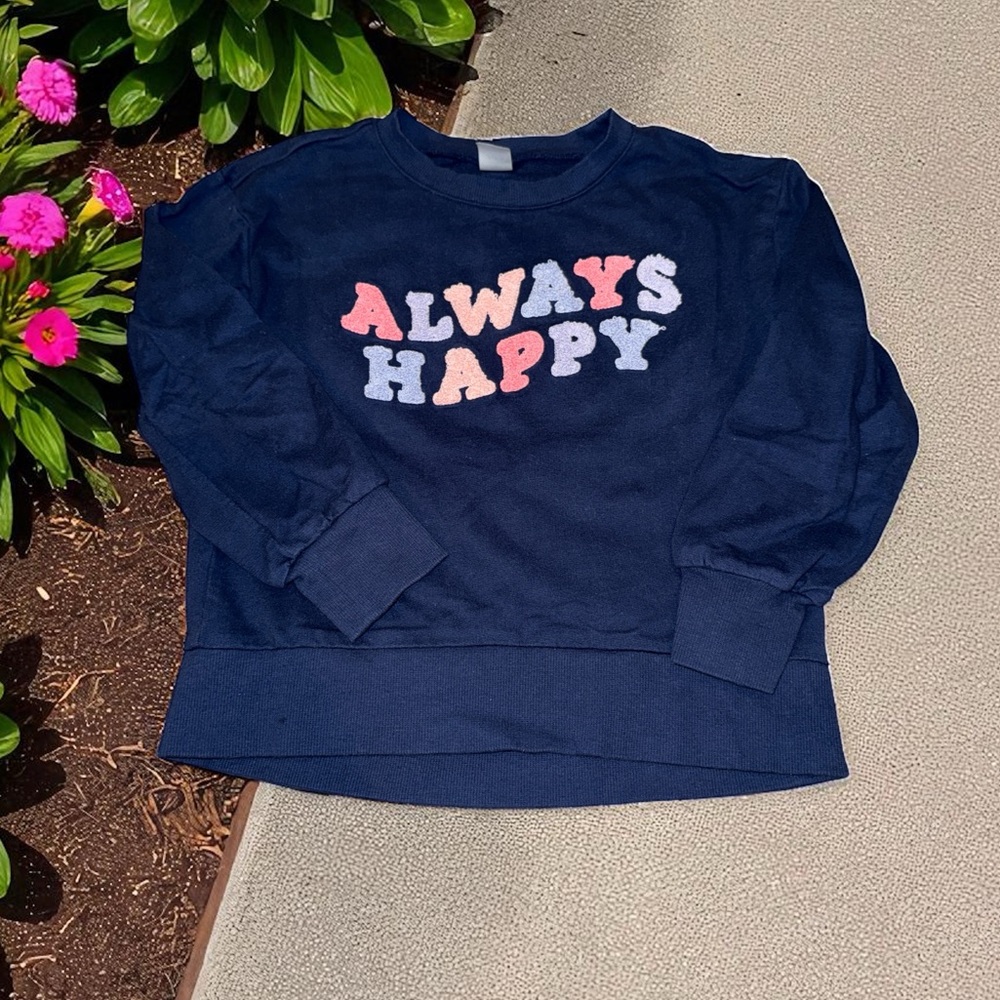 Carter's Navy 'Always Happy' Kids Sweatshirt Girls (7)